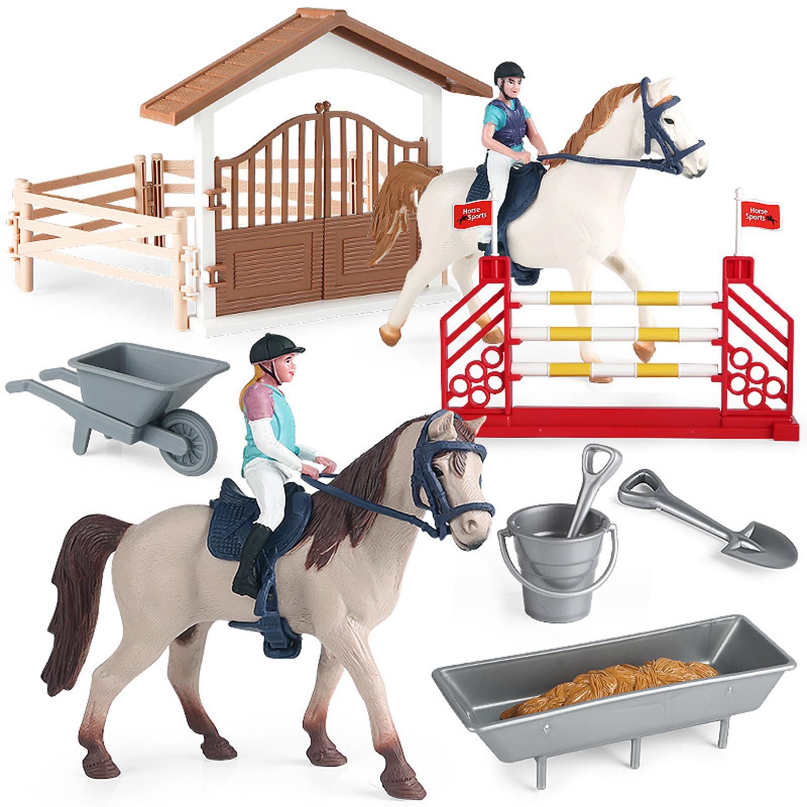 Baby Products Pictures - 3x Horse Rider Playset Toys Realistic