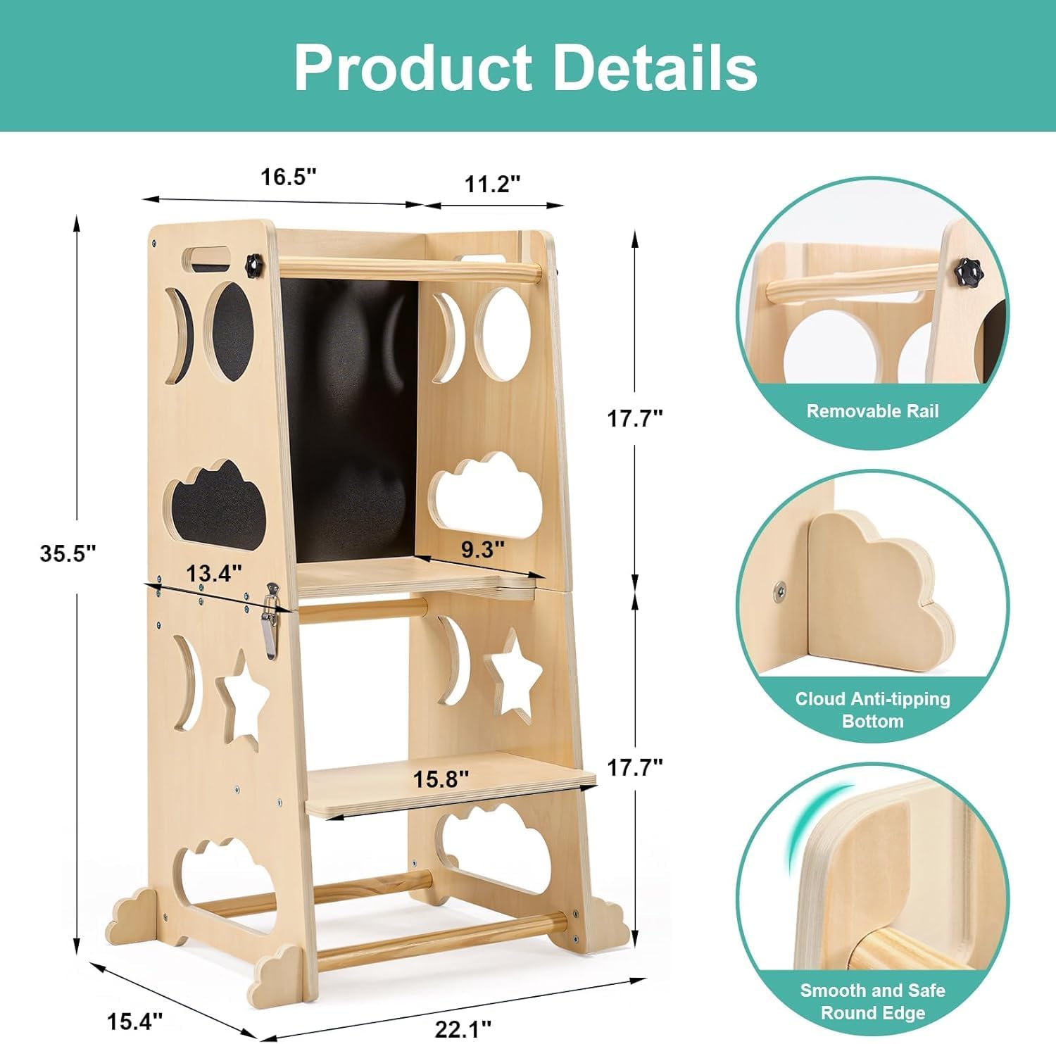 Foldable Toddler Kitchen Tower - Toddler Learning Tower review and price