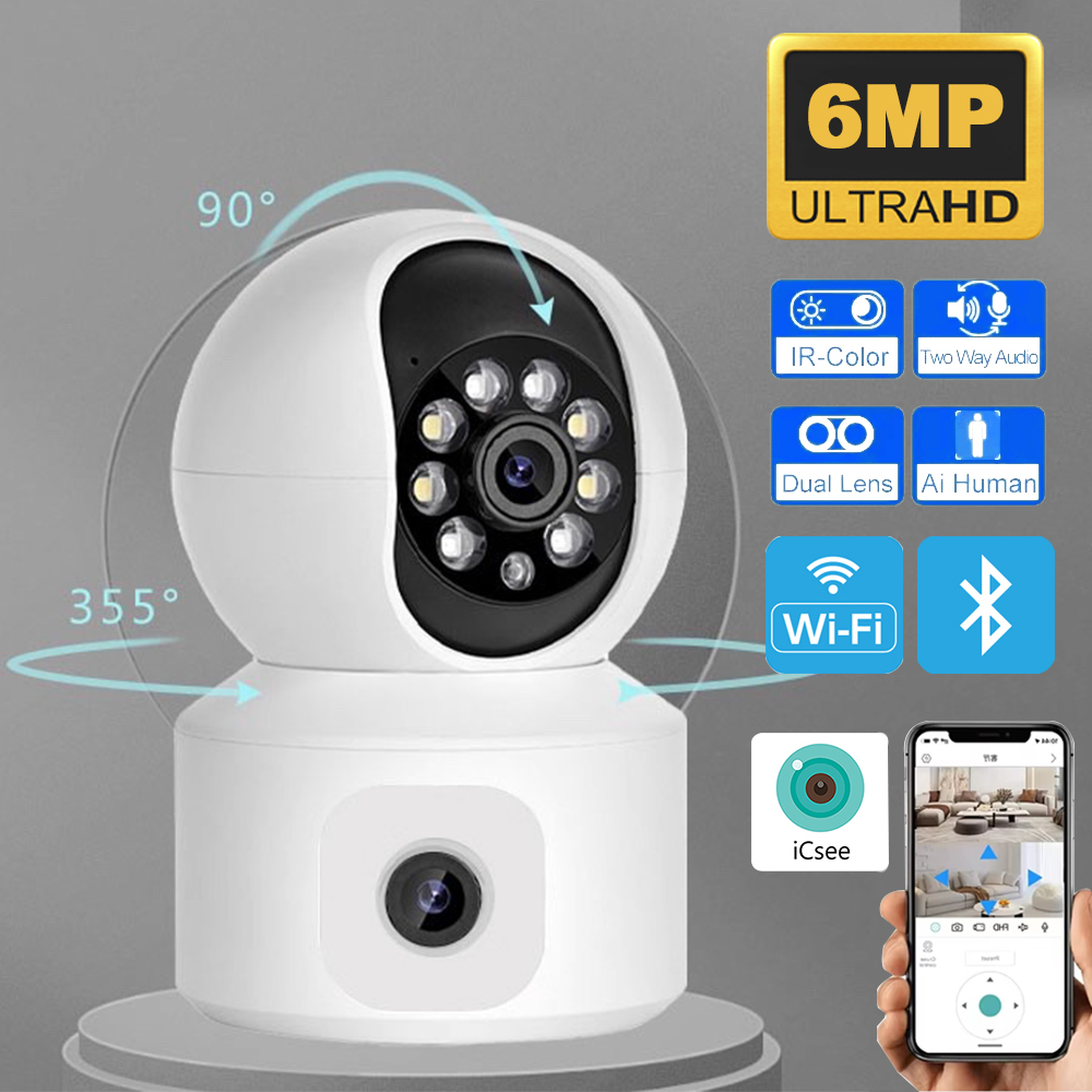 6MP iCsee WiFi IP Camera Dual  - Baby Products Video review and price