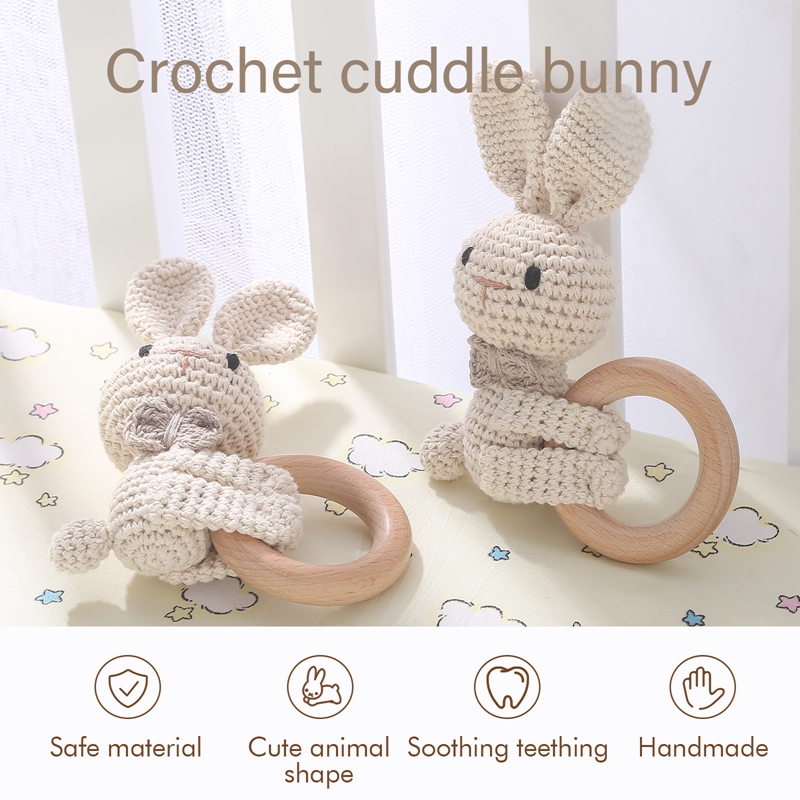 1PC Crochet Animal Rabbit Ratt - Baby Products Pictures review and price