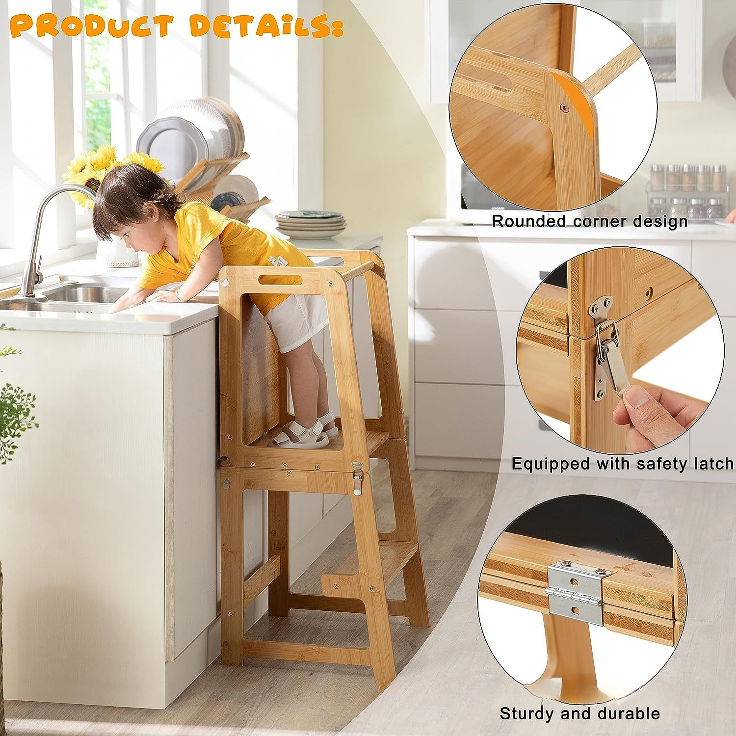 Foldable Toddler Kitchen Tower - Toddler Learning Tower review and price