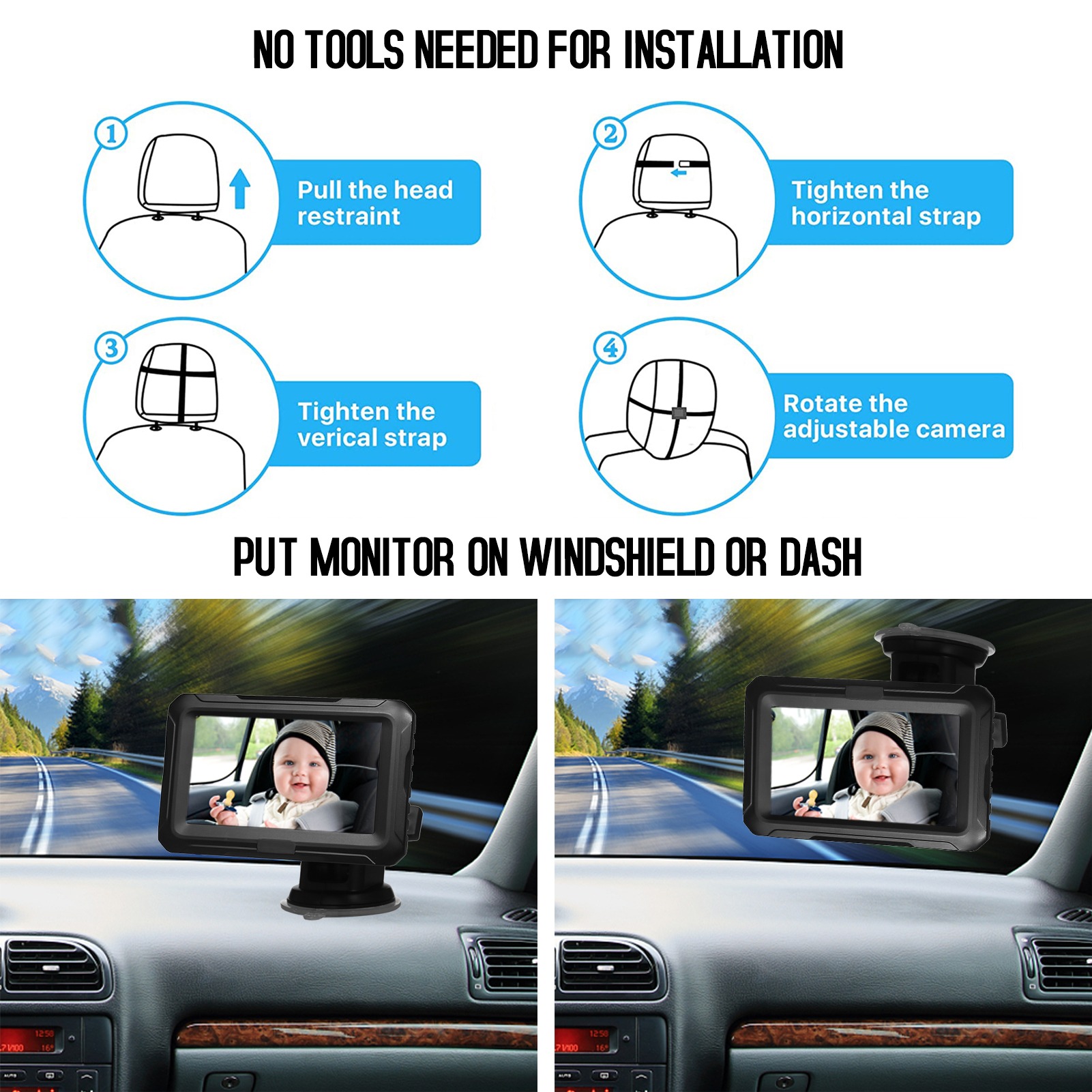 1080P Baby Car Mirror with 4.3 - Baby Products Video review and price