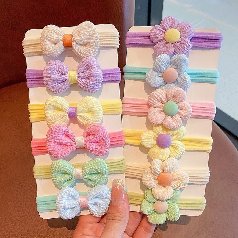 6Pcs/Set Cute Bowknot Hair Rop - Baby Products Set review and price