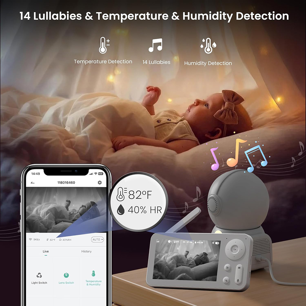 2K Baby Monitor with 2 Cameras - Baby Products Video review and price